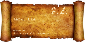 Hackl Lia névjegykártya
